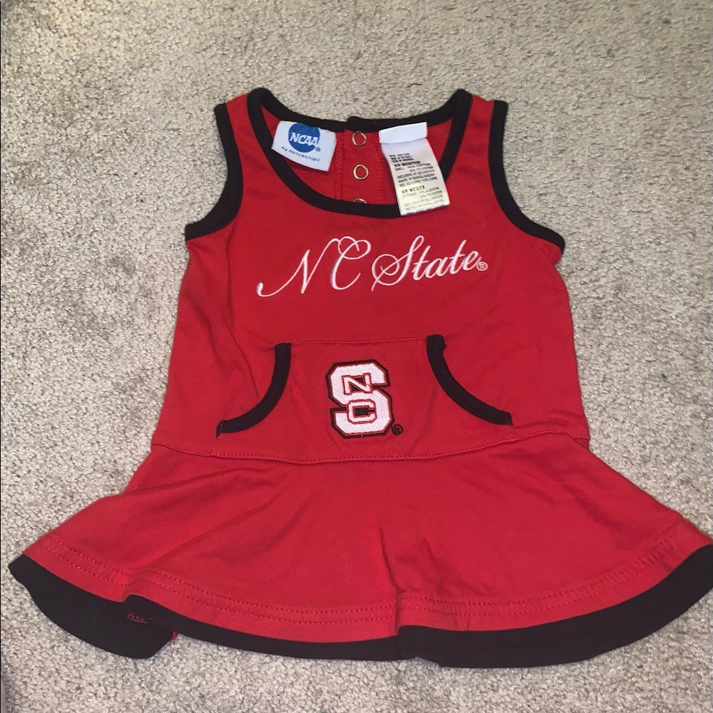 NC state baby dress, 6-9 mnths, red